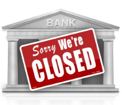 power grid failure banks closed